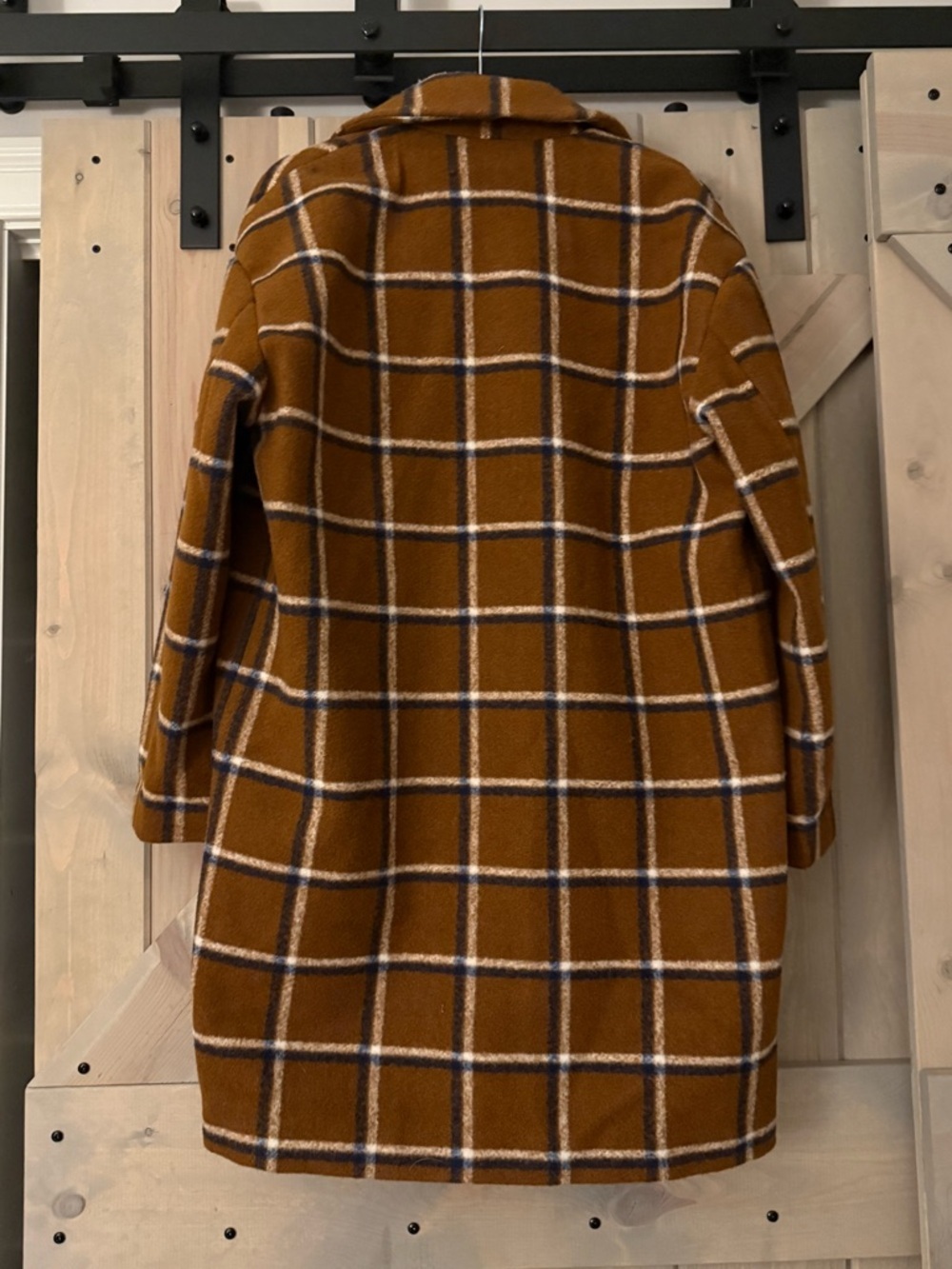 NWT Mango Plaid Cocoon Pea Coat - Picture 6 of 7